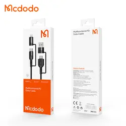 کابل شارژ چند سر 4 کاره لایتنینگ+تایپ سی مک دودو مدل MCDODO CA-8070 طول 120 سانتيمتر