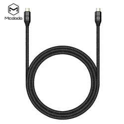 کابل شارژ و انتقال دیتا 2 سر تایپ سی با قابلیت انتقال تصویر مک دودو مدل MCDODO CA-7130 طول 150 سانتيمتر