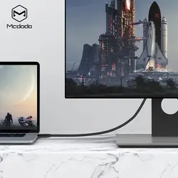 کابل شارژ و انتقال دیتا 2 سر تایپ سی با قابلیت انتقال تصویر مک دودو مدل MCDODO CA-7130 طول 150 سانتيمتر