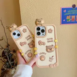 قاب آیفون cookie bear عروسک برجسته