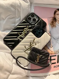 قاب آیفون پافر YSL چرمی