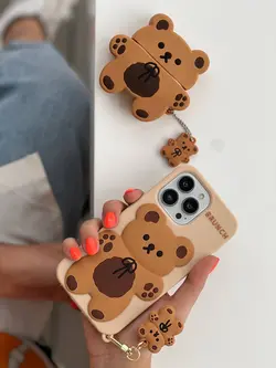 کاور ایرپاد خرس Brunch شکم قهوه ای