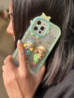 قاب happy day عروسک برجسته مناسب برای آیفون و سامسونگ - jijstore جیج استور