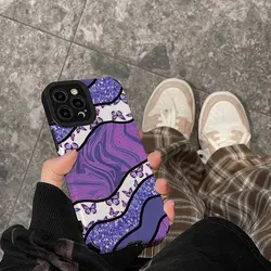 قاب آیفون پروانه کبریتی بنفش butterfly purple - jijstore جیج استور