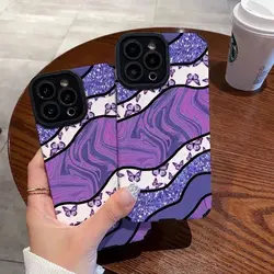 قاب آیفون پروانه کبریتی بنفش butterfly purple - jijstore جیج استور