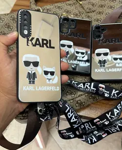 قاب کارل آیینه ای karl lagerfeld مناسب برای آیفون و سامسونگ - jijstore جیج استور