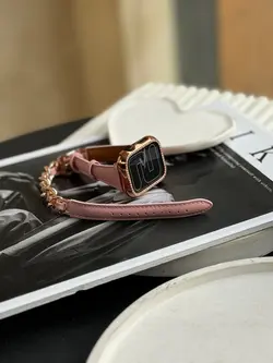 بند اپل واچ چرم کارتیر سانتوس همراه با گارد نگین دار - jijstore جیج استور