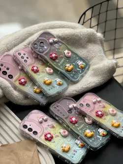 قاب Happy Rabbit عروسک برجسته آیفون|سامسونگ|شیائومی - jijstore جیج استور