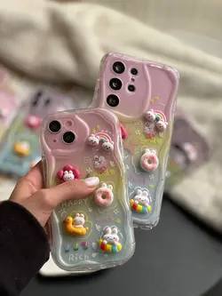 قاب Happy Rabbit عروسک برجسته آیفون|سامسونگ|شیائومی - jijstore جیج استور