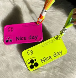 قاب آیفون Nice Day همراه بند لندیارد