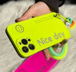 قاب آیفون Nice Day همراه بند لندیارد