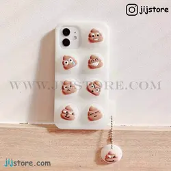 قاب آیفون فیجت اموجی پوو pou همراه آویز