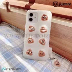 قاب آیفون فیجت اموجی پوو pou همراه آویز