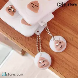 قاب آیفون فیجت اموجی پوو pou همراه آویز