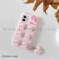 قاب آیفون فیجت hello kitty رنگ صورتی