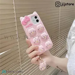 قاب آیفون فیجت hello kitty رنگ صورتی