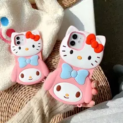 قاب آیفون عروسکی دو تایی هلو کیتی Hello kitty