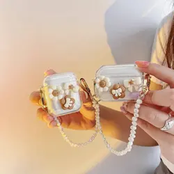 کاور ایرپاد شکلاتی برجسته همراه آویز مروارید