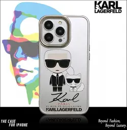 قاب آیفون و کاور ایرپاد KARL LAGERFELD نقره ای