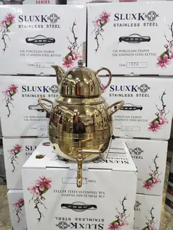 کتری قوری استیل اصلی طلایی sluxk