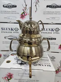 کتری قوری استیل اصلی طلایی sluxk