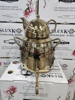 کتری قوری استیل اصلی طلایی sluxk