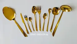سرویس قاشق چنگال ۲۴ نفره کامل طلایی