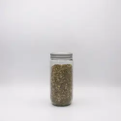 گرانولا شیشه‌ای ماچا بلوبری