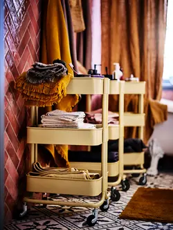 ترولی آیکیا مدل RÅSKOG رنگ زرد