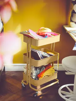 ترولی آیکیا مدل RÅSKOG رنگ زرد