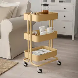 ترولی آیکیا مدل RÅSKOG رنگ زرد