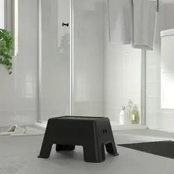 چهارپایه حمام ایکیا مدل BOLMEN مشکی