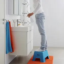 چهارپایه حمام ایکیا مدل BOLMEN آبی