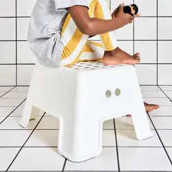 چهارپایه حمام ایکیا مدل BOLMEN سفید