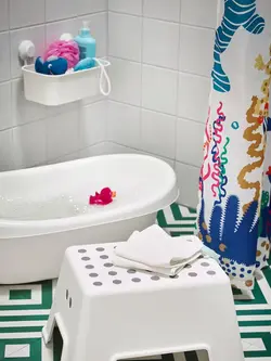 چهارپایه حمام ایکیا مدل BOLMEN سفید