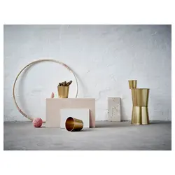 گلدان گیاه طلایی آیکیا مدل DAIDAI بزرگ