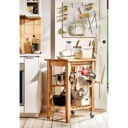 ترولی آشپزخانه آیکیا مدل BEKVÄM