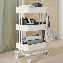 ترولی آیکیا مدل RÅSKOG رنگ سفید