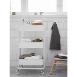 ترولی آیکیا مدل RÅSKOG رنگ سفید