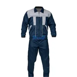 لباس کار ایمنی مدل آلفا آبی نفتی استخوانی