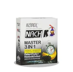 کاندوم تاخیری کدکس مدل Master 3 In 1 بسته 3 عددی - ساده