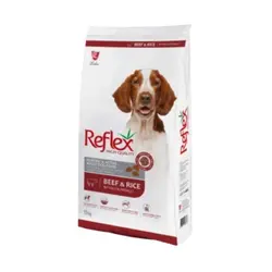 غذای خشک سگ بالغ رفلکس با طعم گوشت گاو و برنج 15 کیلویی – Reflex Dog Adult Beef &amp; Rice 15kg