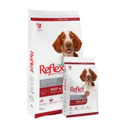 غذای خشک سگ بالغ رفلکس با طعم گوشت گاو و برنج 15 کیلویی – Reflex Dog Adult Beef &amp; Rice 15kg