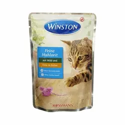 پوچ گربه با طعم گوشت شکاری و اردک وینستون – Winston wild &amp; Duck In Jelly