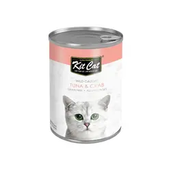 کنسرو گربه با طعم ماهی تن و خرچنگ کیت کت 400 گرمی – Kit Cat Atlantic Tuna With Crab Canned Cat Food 400gr
