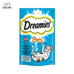 تشویقی مغزدار گربه دریمیز طعم سالمون وزن 60 گرم - Dreamies Salmon Treat For Cats 60 gr
