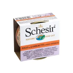 کنسرو گربه مرغ و میگو  85 گرمی شسیر – Schesir Chicken With Shrimps