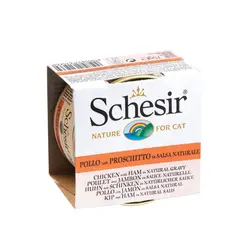 کنسرو گربه مرغ با ژامبون 85 گرمی شسیر – Schesir Chicken With Ham