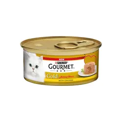 کنسرو گربه فوندانت با طعم مرغ گورمت گلد – Gourmet Gold Adult Cat Fondant Chicken
