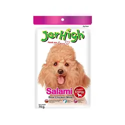 تشویقی سگ جرهای مدل سالامی وزن ۷۰ گرم – Jerhigh Salami Dog Snack 70g